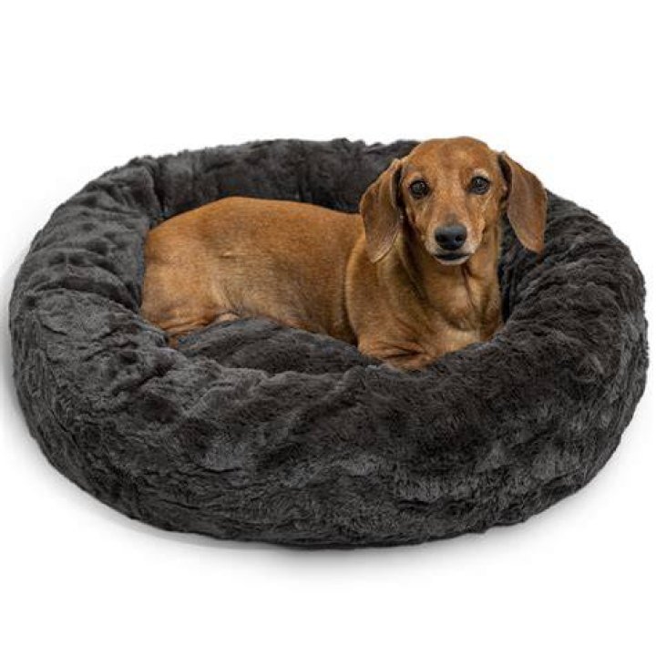1Best Friends by Sheri The Original Calming Shag Fur Donut Cuddler Cat & Dog Bed