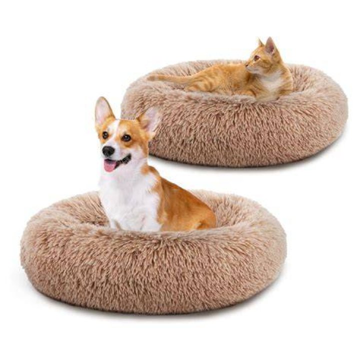 3HACHIKITTY Dog Beds Calming Donut Cuddler
