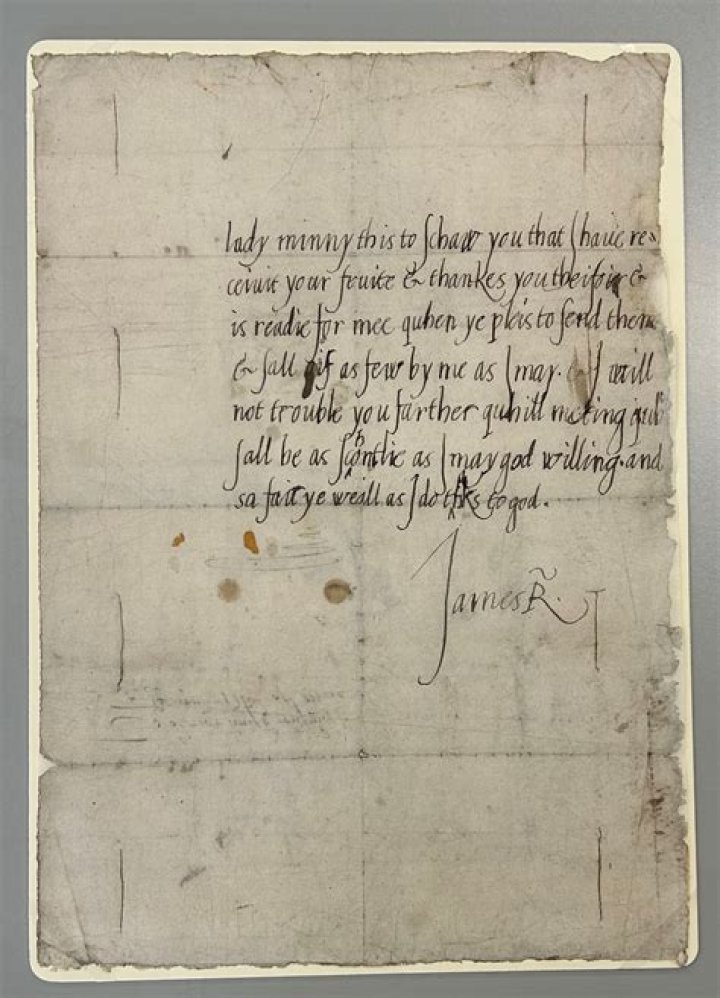 A letter written by King George III. Photo / National Army Museum