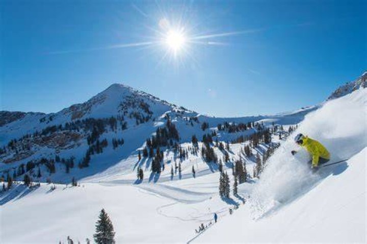 Alta ski area in the Wasatch Mountains has had record snow levels this season. Photo / Marc Piscotty, Visit Utah