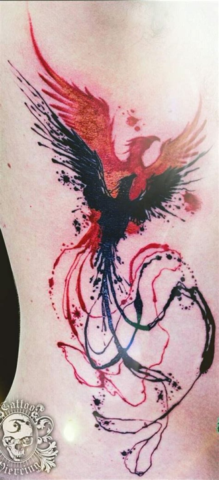 Black and red phoenix tattoos Black and red phoenix tattoos