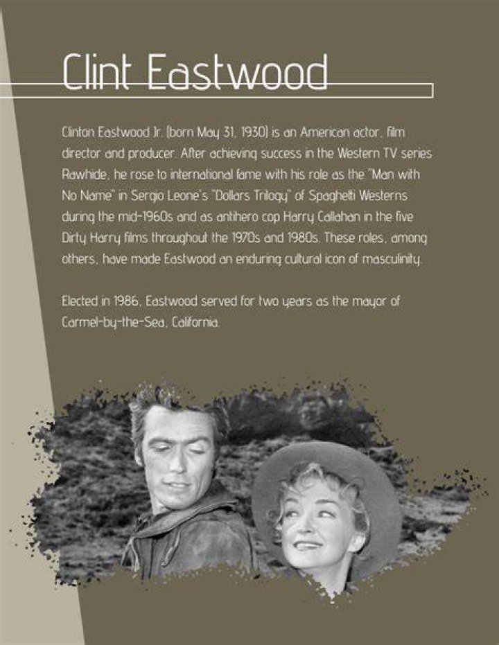 Clint Eastwood Biography Actor, Director Actrice