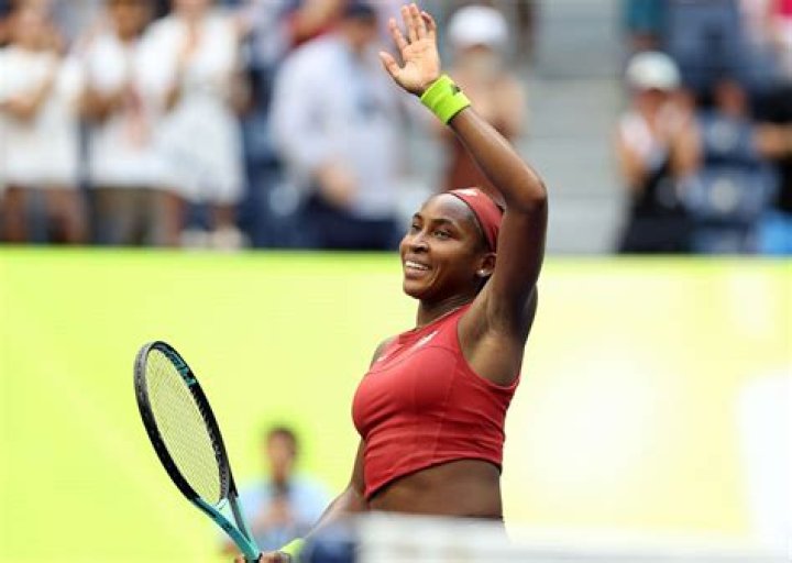 Coco Gauff at a media interview Coco Gauff at a media interview