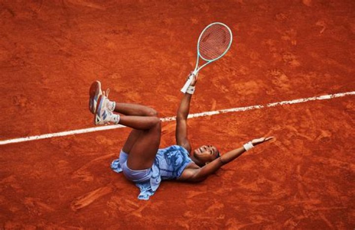 Coco Gauff at an interview Coco Gauff at an interview