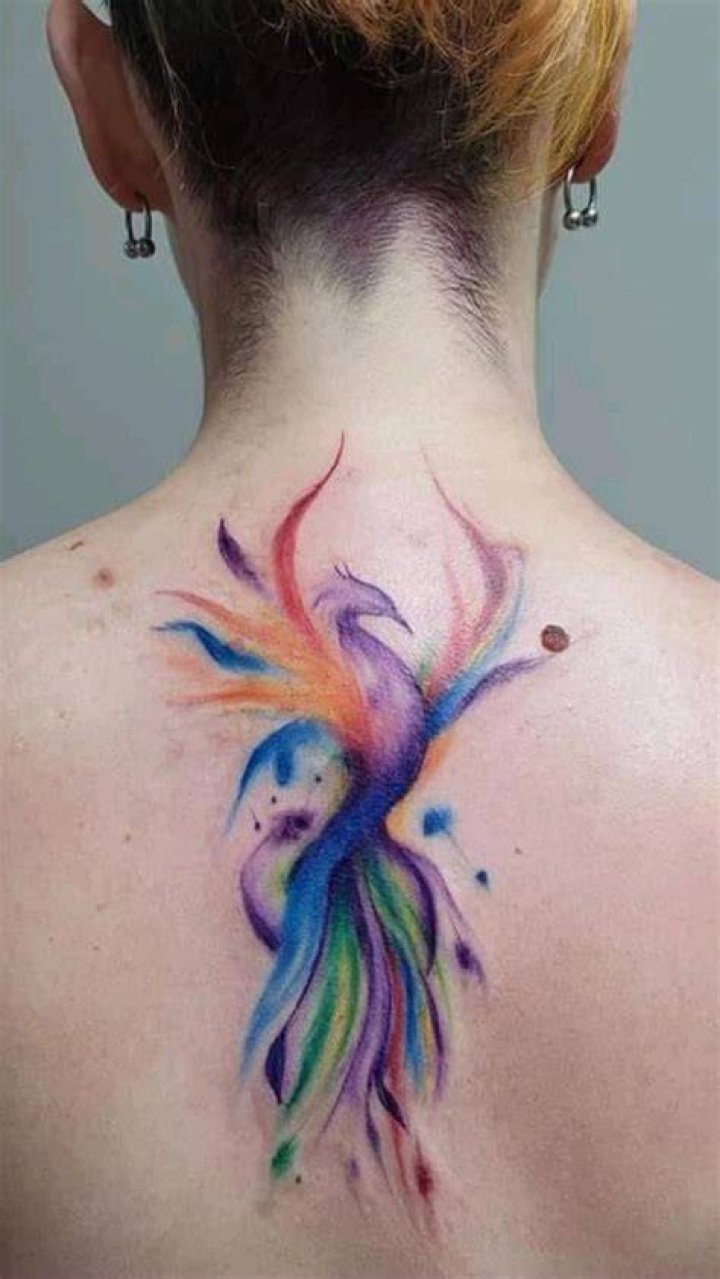 Colour phoenix tattoo Colour phoenix tattoo