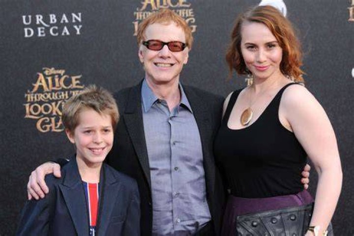 Daniel Elfman with his son Oliver Elfman and wife