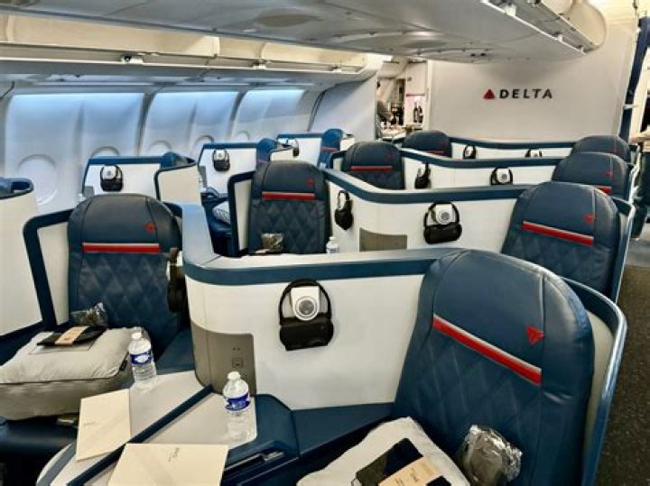 Delta One seating. Photo / Katie Harris