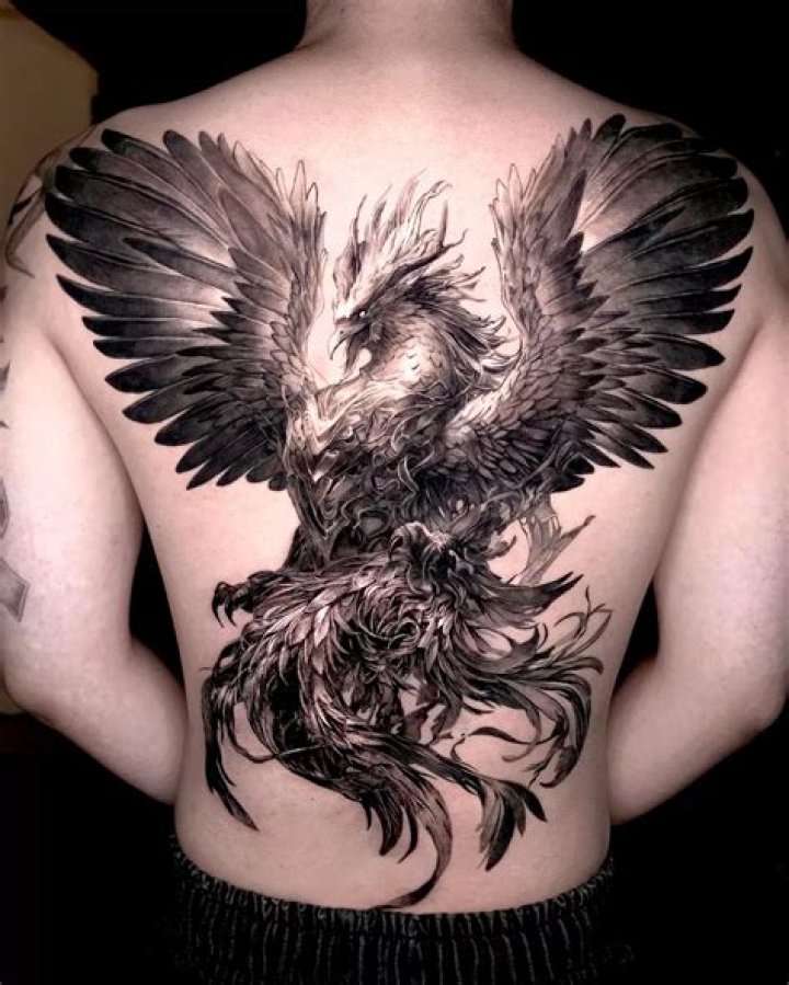Detailed phoenix tattoo Detailed phoenix tattoo