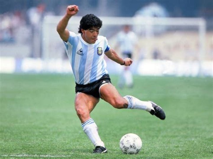 Diego Maradona trains with his new team Napoli in 1984. Photo / AP