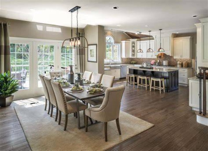 Dining area and open kitchen