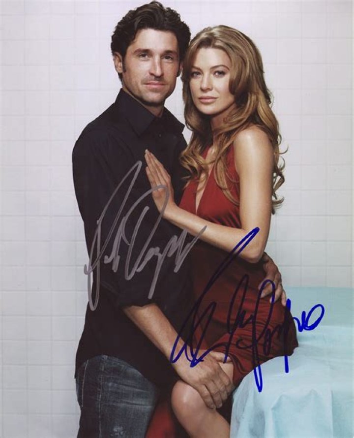 Ellen Pompeo and Patrick Demosey as Meredith Grey and Derek Shepherd on Grey's Anatomy | Image: Pinterest