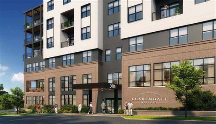 Exterior rendering of the Clare; Corcoran Group; Photo via CityRealty