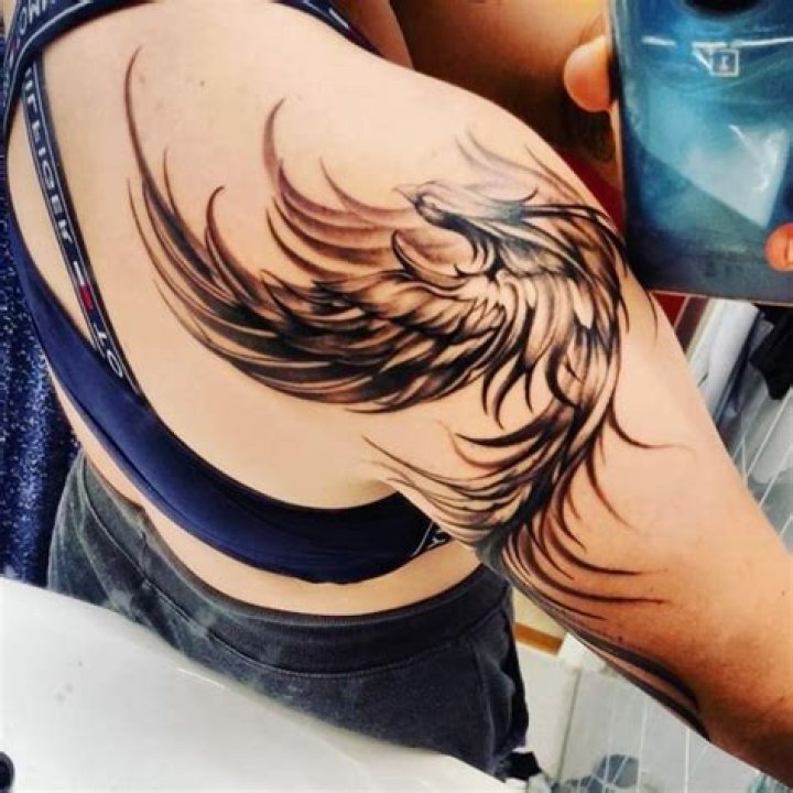Fiery phoenix tattoos Fiery phoenix tattoos
