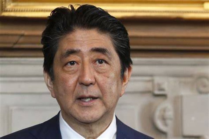 Former Japanese Prime Minister Shinzo Abe shortly before he was shot in Nara, western Japan. Photo / AP