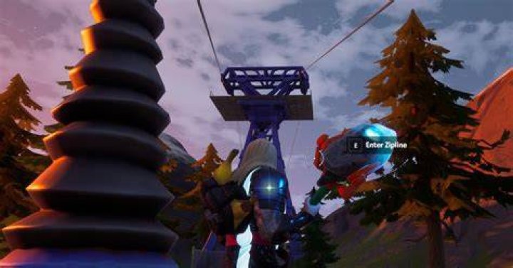 Fortnite: Chapter 2 Season 4 - Ride a Zipline from Retail Row to Steamy Stacks