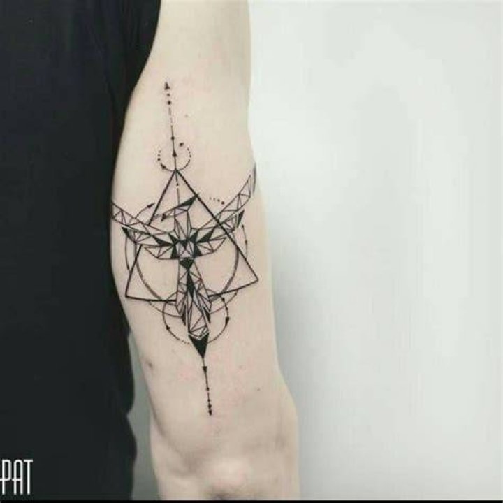 Geometric phoenix tattoos Geometric phoenix tattoos