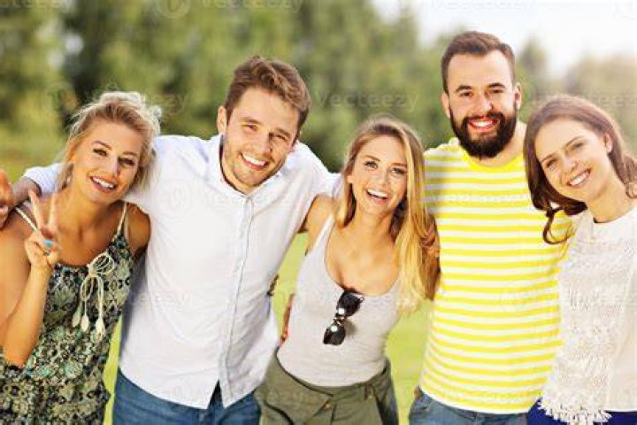 Group photo with friends in Kenya