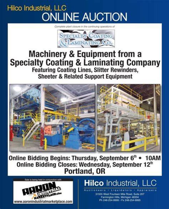 Hilco Industrial to Auction Machinery & Equipment from Former Kraus Carpet Manufacturing Facility, Waterloo ON