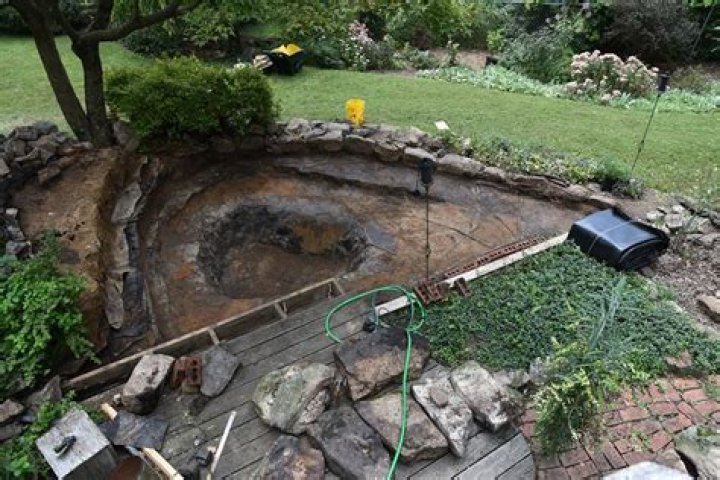 homemade pond installation