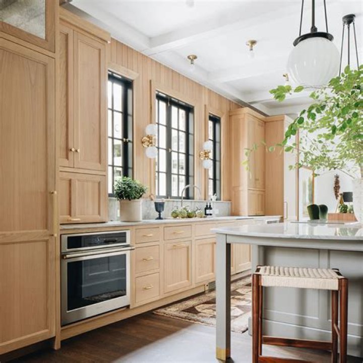 Kitchen with wood cabinetry