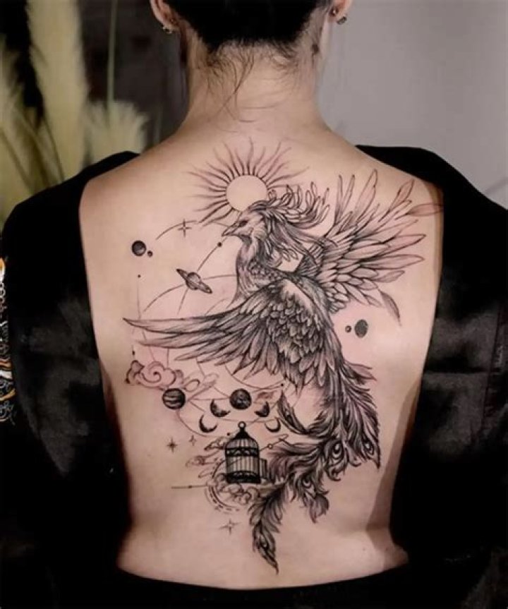 Large phoenix tattoo Large phoenix tattoo