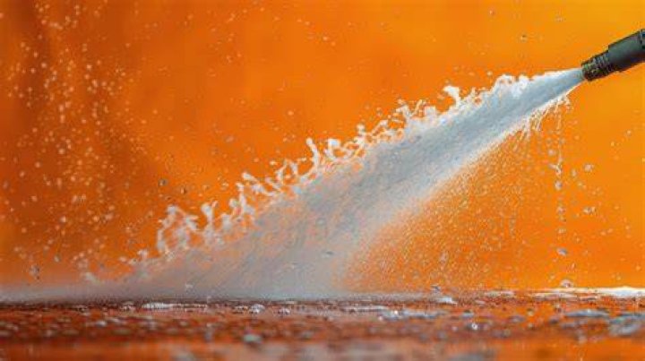 lawn-sprinkler spewing water