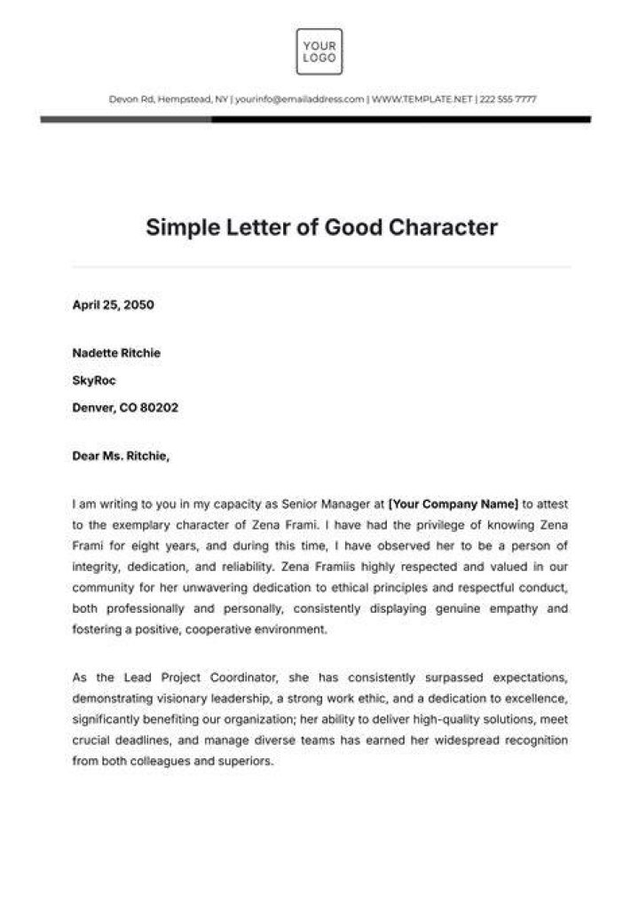 Letter of good cause: Application Letter of good cause: Application