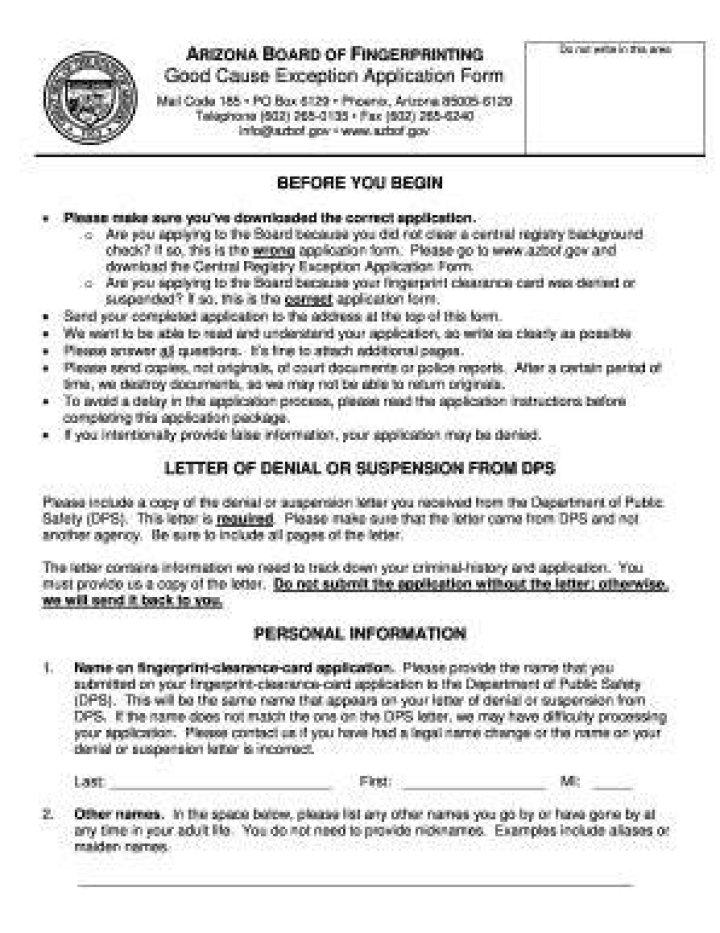 Letter of good cause Letter of good cause