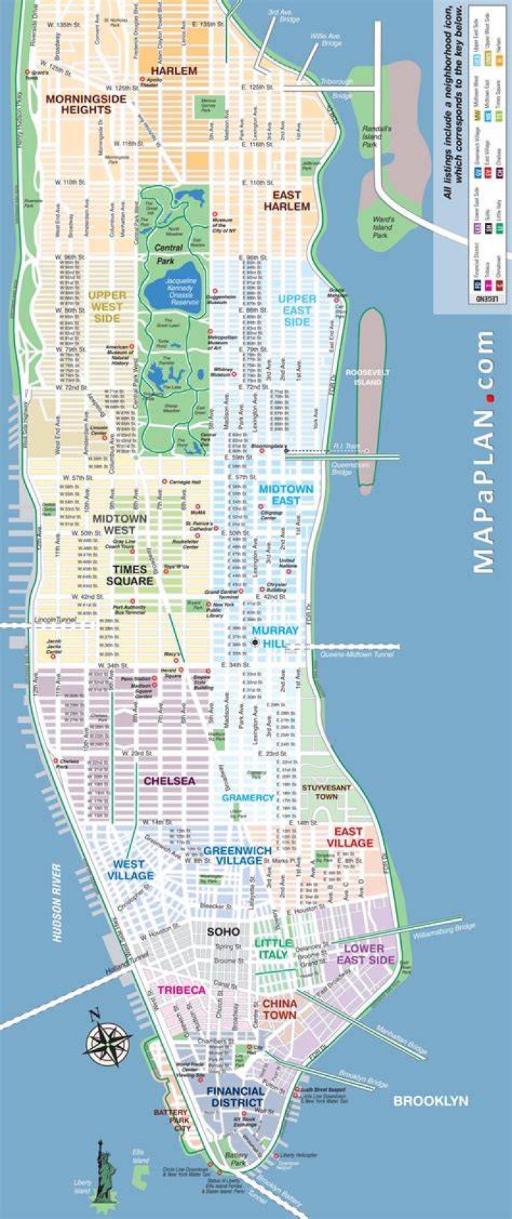 Map of NYC's existing POPs