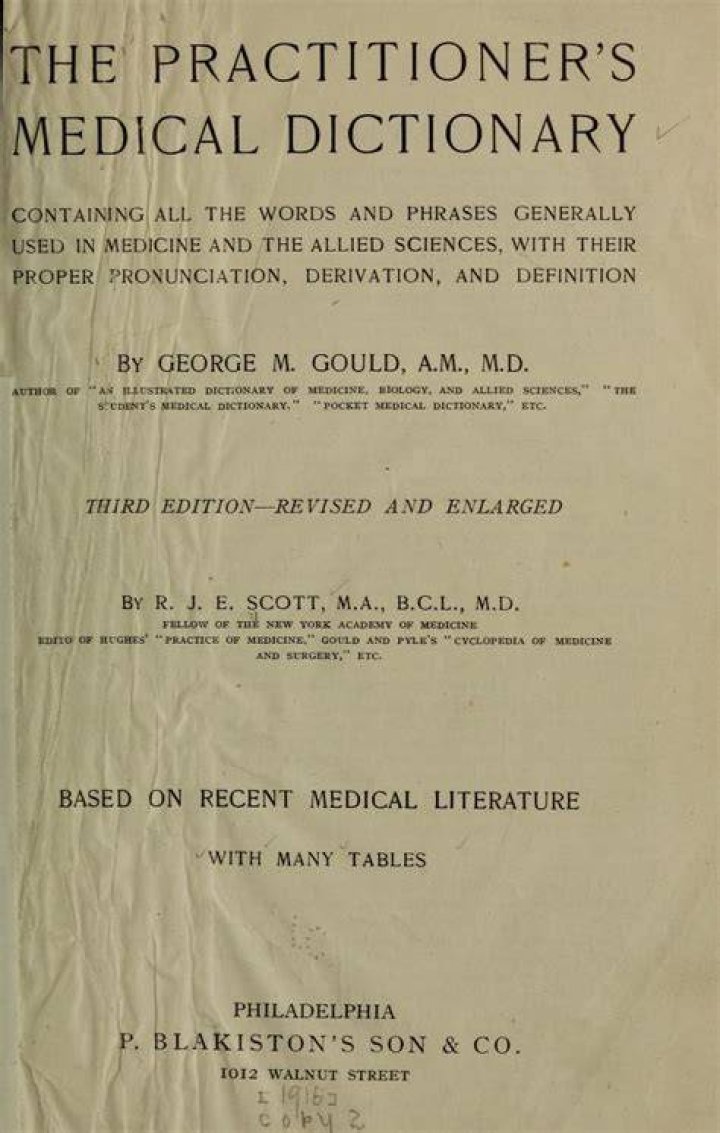 Medicine dictionaries