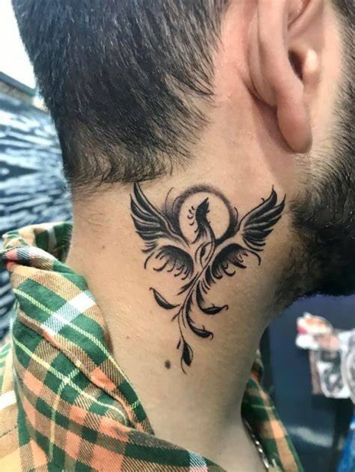 Neck phoenix tattoos Neck phoenix tattoos