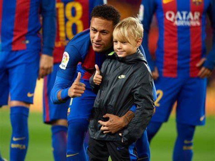 Neymar with his son Davi Lucca