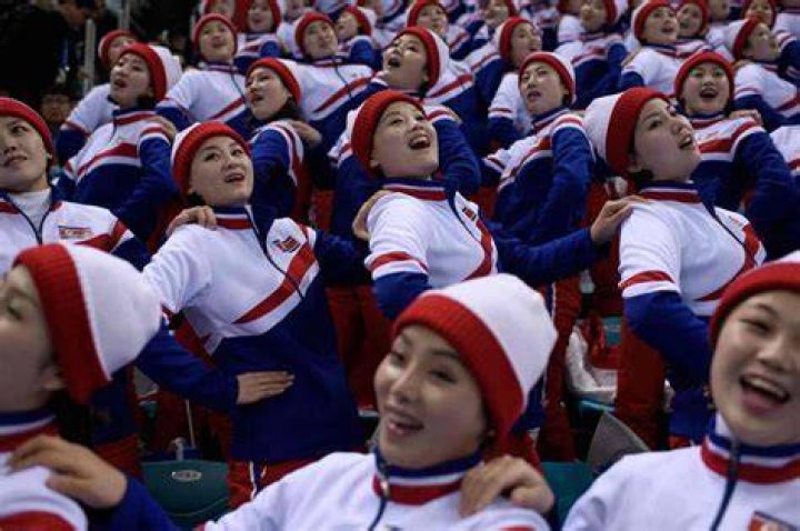 North Korean cheerleaders are famed for their beauty, but according to one defector, there's a dark side. Photo / AP