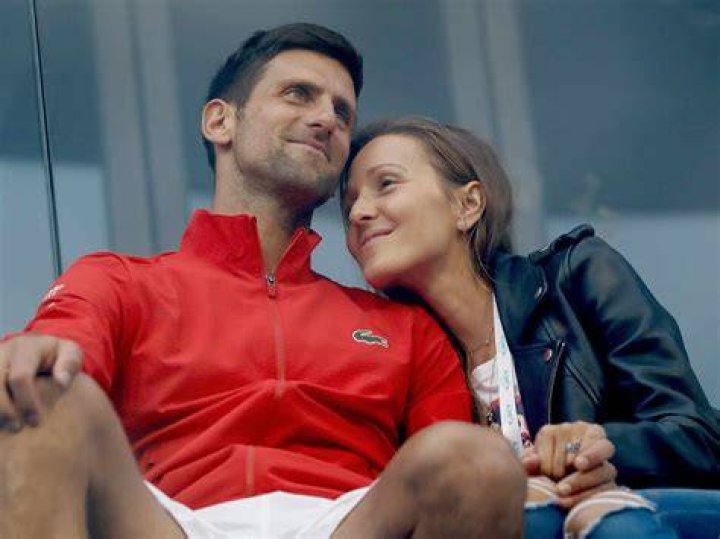 Novak Djokovic relaxes with wife Jelena during the Adria Tour tournament in 2020. Photo / Getty