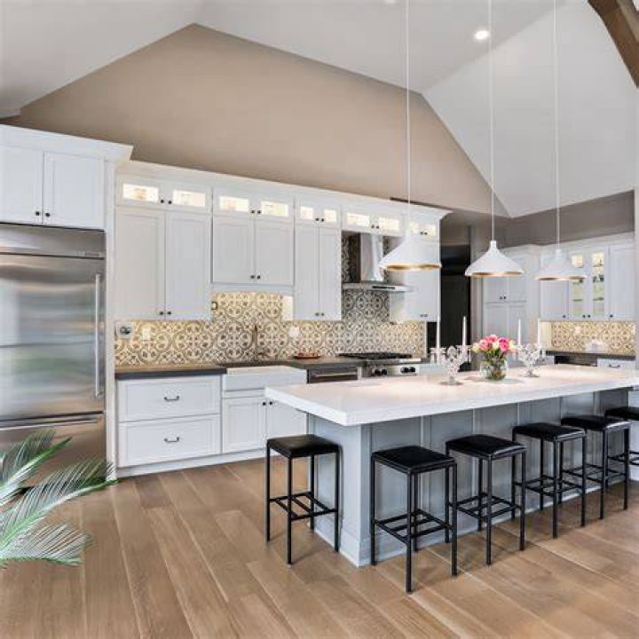 Open kitchen with island