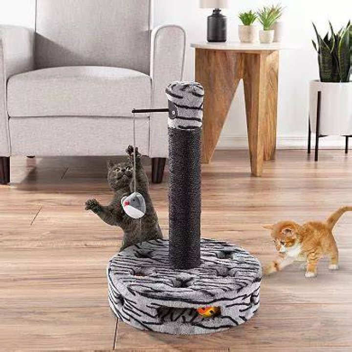 Pet Adobe 19.3-Inch Cat Scratching Post with Toy