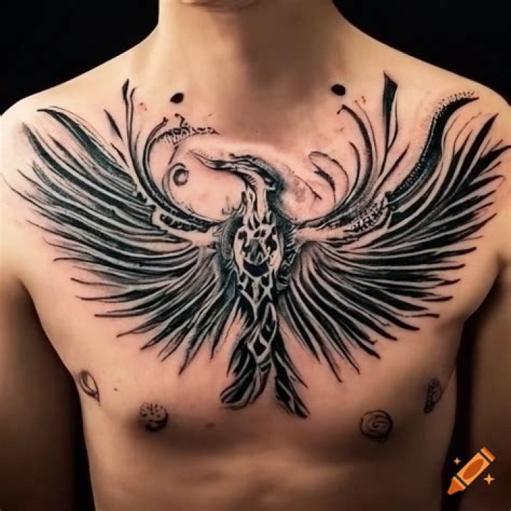 Phoenix chest tattoos Phoenix chest tattoos