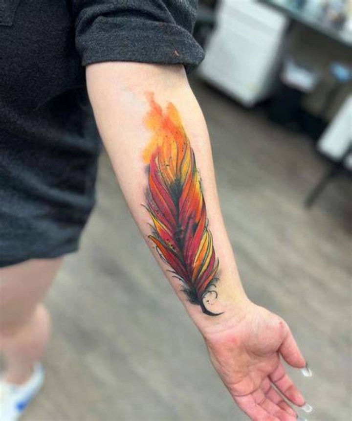 Phoenix feather tattoos Phoenix feather tattoos