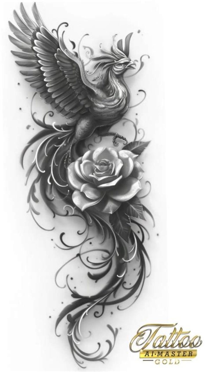 Phoenix rose tattoos Phoenix rose tattoos