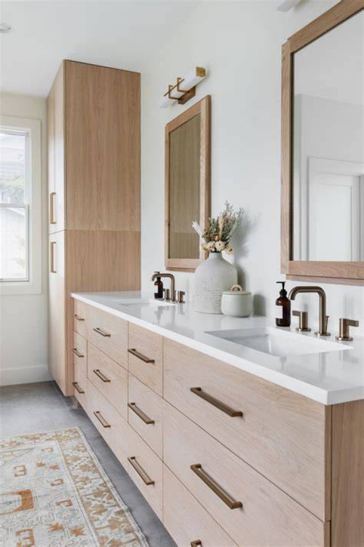 Primary bath with double vanity