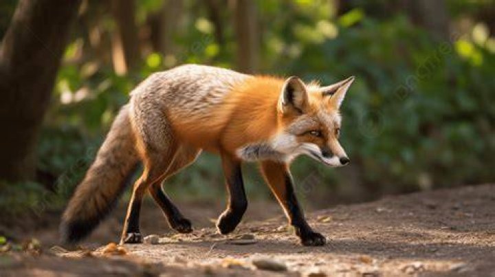 red fox walking in the snow