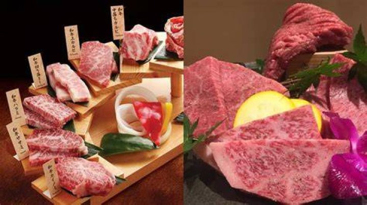 Sendai Wagyu beef on display Sendai Wagyu beef on display