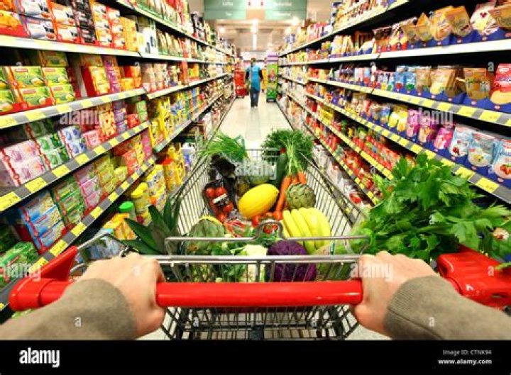 Shopping trolleys of food at Papakura Marae ready to be handed out. Photo / Julia Gabel