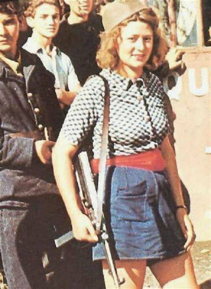 Simone Segouin, the 18 year old French R&eacute;sistance fighter, 1944