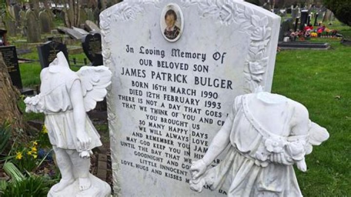 The grave of murdered James Bulger in Kirkdale Cemetary in Liverpool. Photo / Getty