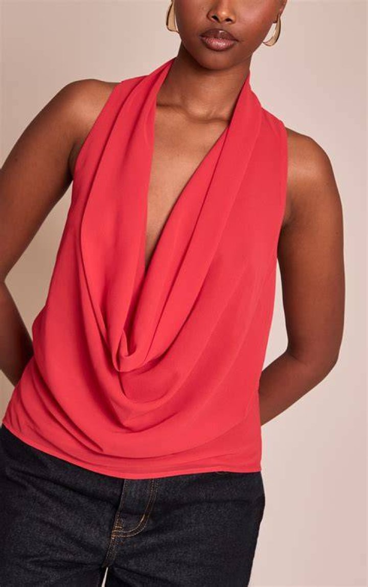 The red cowl neck slip dress The red cowl neck slip dress