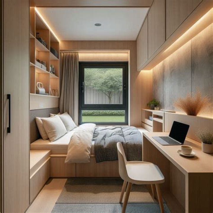The rooms are compact but well-designed at Sydney's new hotel, Little National. Photo / Little National Hotel, Supplied