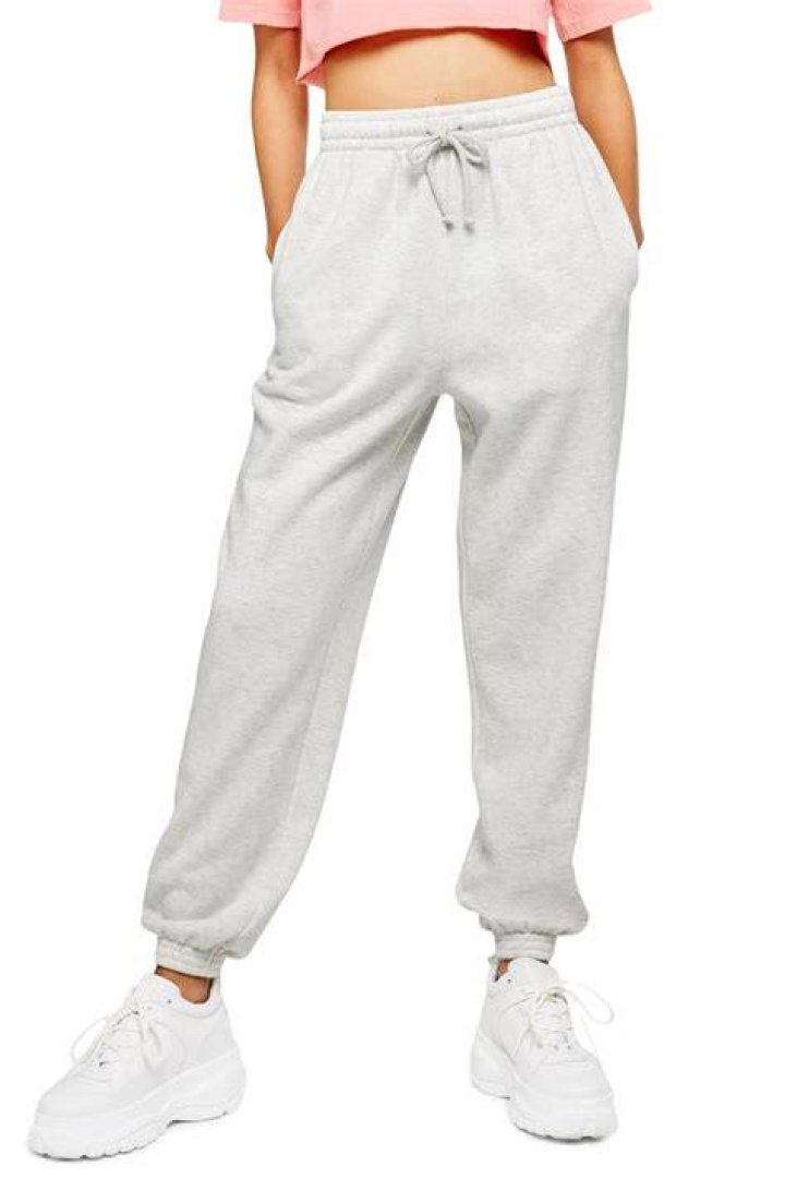 Topshop High Waist Cotton Blend Sweatpants