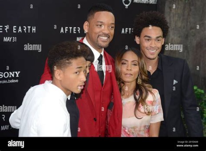 Trey Smith, Willow Smith, Jaden Smith, Jada Pinkett Smith and Will Smith. Photo / AP