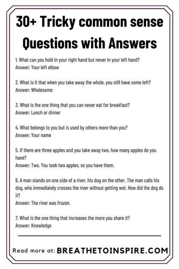 tricky questions with answers tricky questions with answers